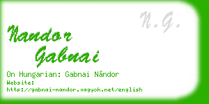nandor gabnai business card
