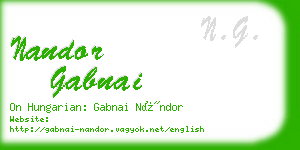 nandor gabnai business card